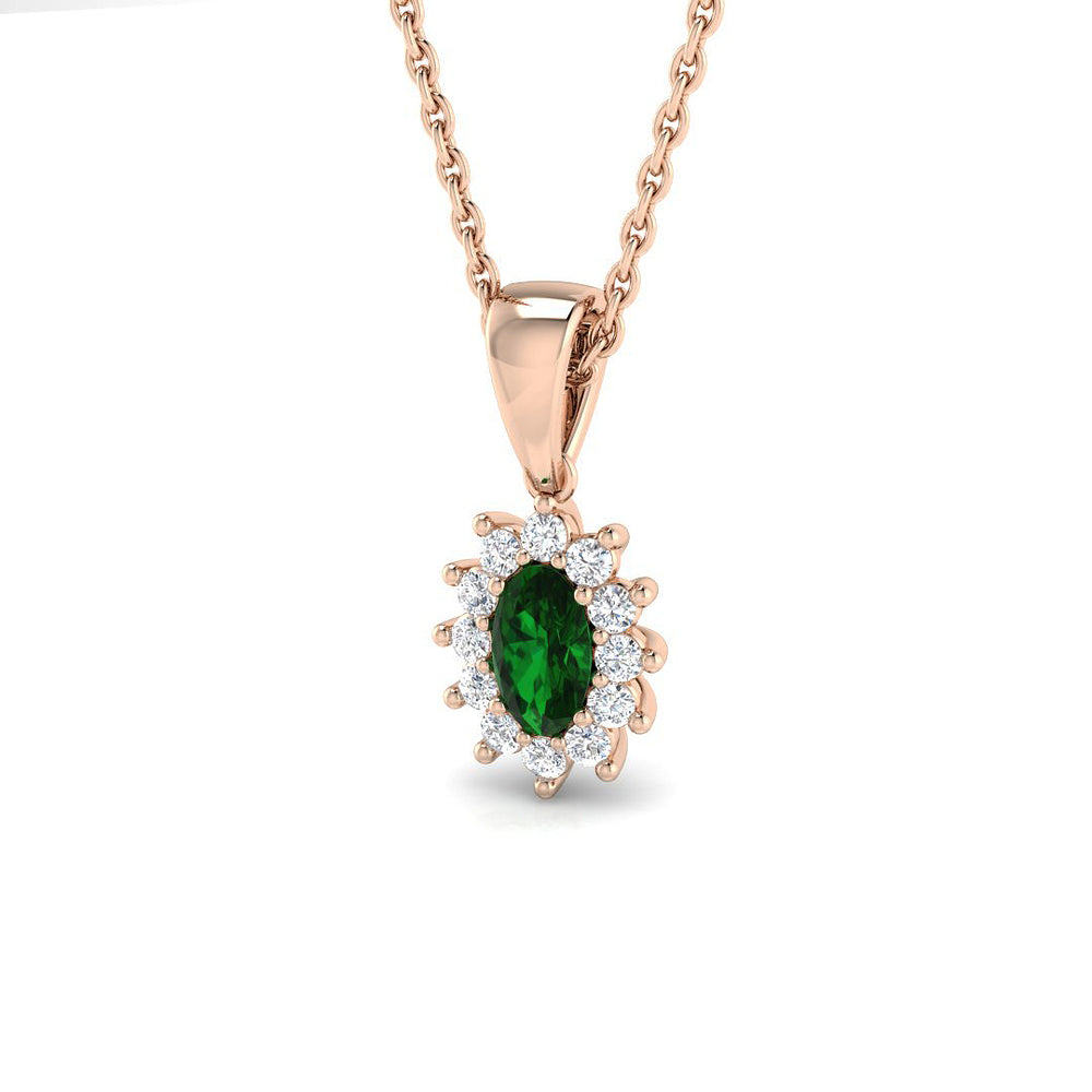 Aisha Gemstone Pendant 0.33ct to 3ct Gold (Without Chain )