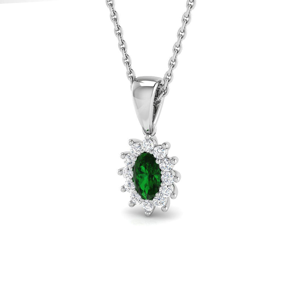 Aisha Gemstone Pendant 0.33ct to 3ct Gold (Without Chain )