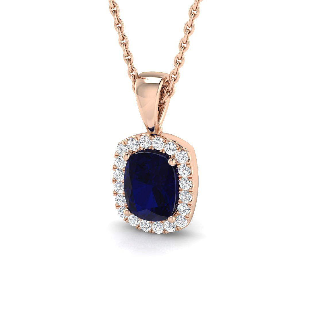 Anear Blue Sapphire Pendant 1ct to 2ct Gold (Without Chain )