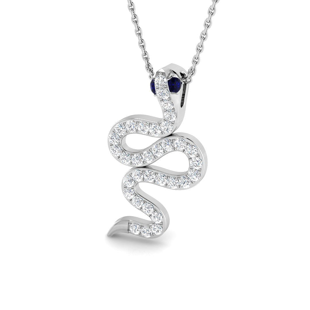 Acorn Sapphire Pendant 0.25ct to 0.5ct Gold (Without Chain )