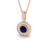 Anjou Aquamarine Pendant 0.75ct to 1ct Gold (Without Chain )