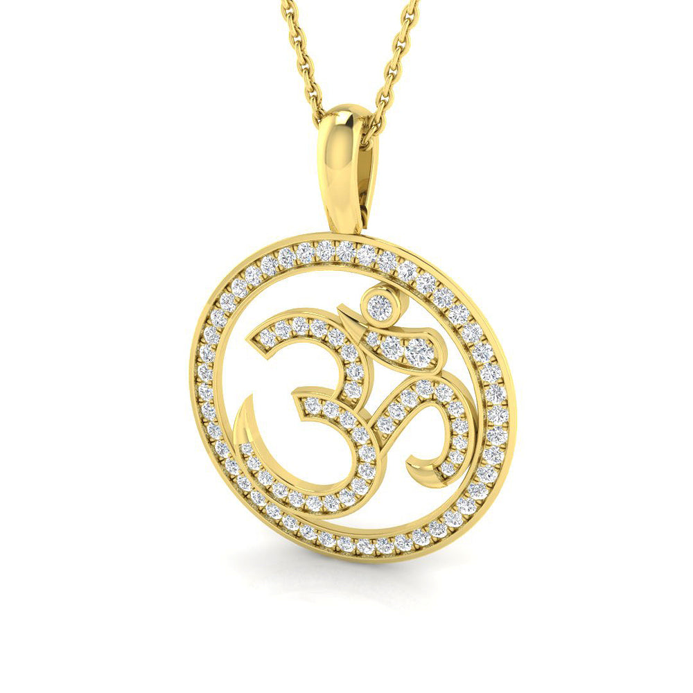 Apple Diamond Pendant 0.5ct Religious Gold (Without Chain )