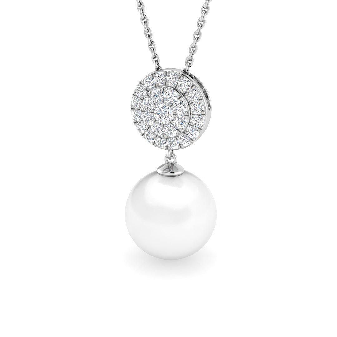 Array Gemstone Pendant 7ct Pearl Gold (Without Chain )