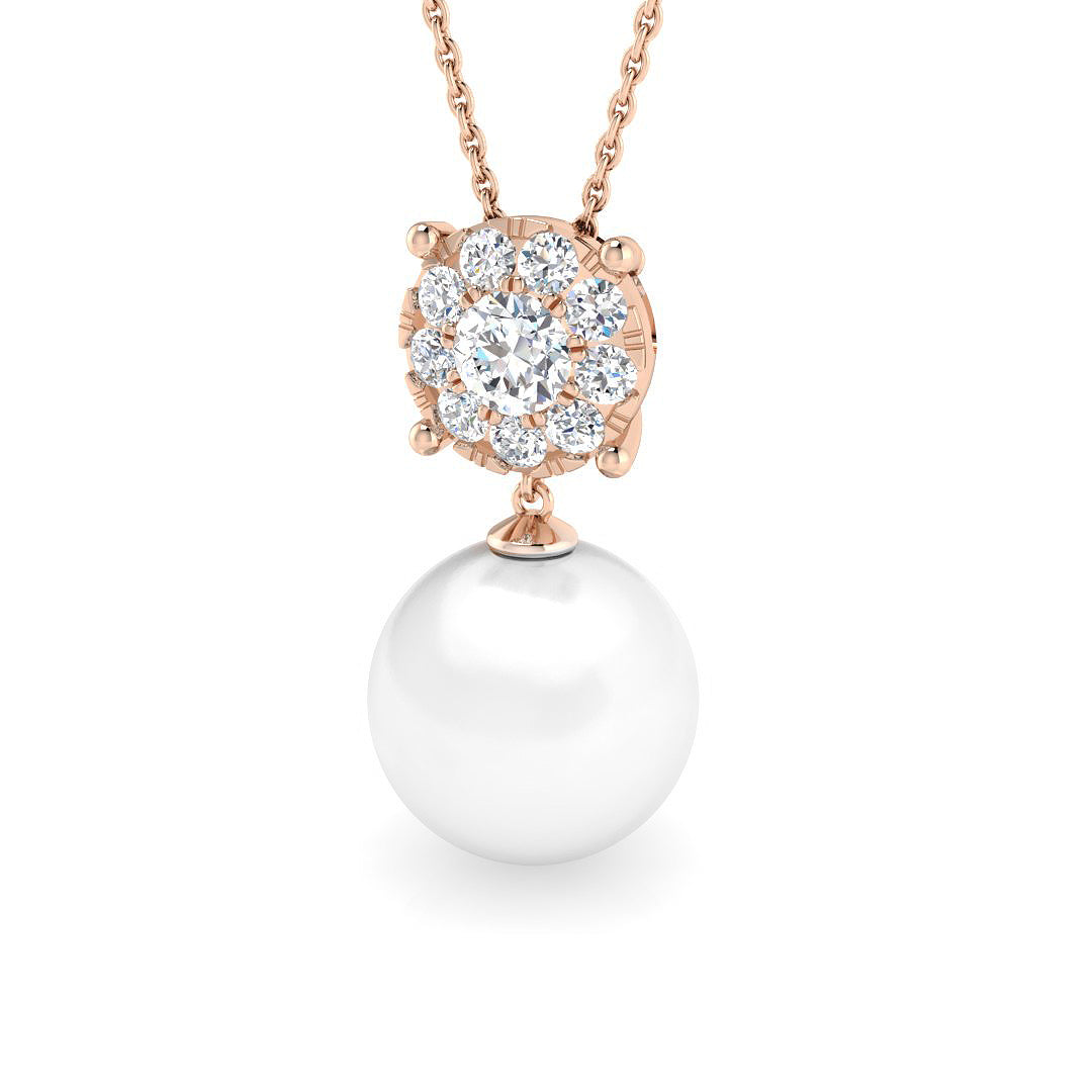 Arrow Gemstone Pearl Pendant 8ct Gold (Without Chain )