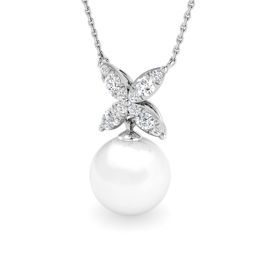 Glen Gemstone Pendant 5.5ct Pearl Gold  Necklace(Without Chain )