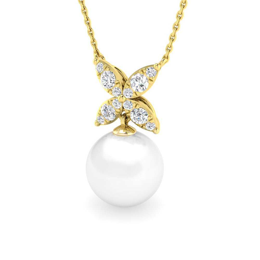 Glen Gemstone Pendant 5.5ct Pearl Gold  Necklace(Without Chain )