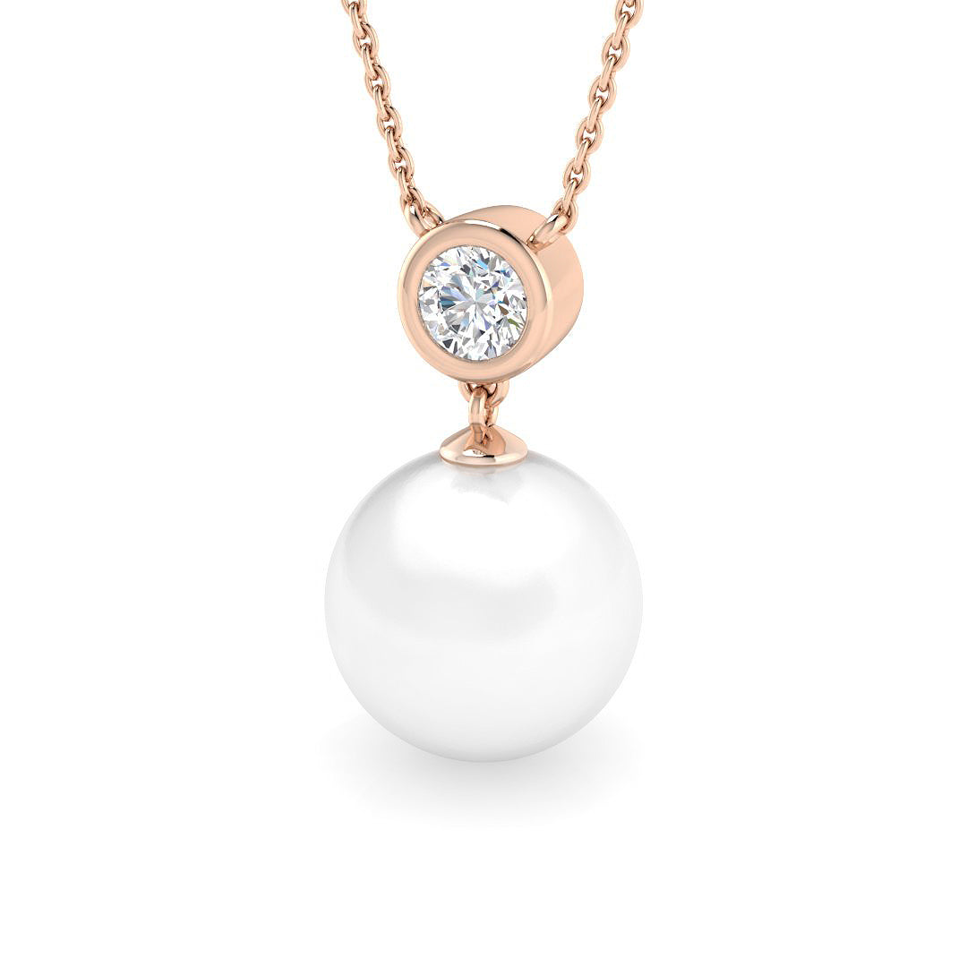 Aroid Gemstone Pearl Necklace 2.5ct to 6.5ct Gold Platinum