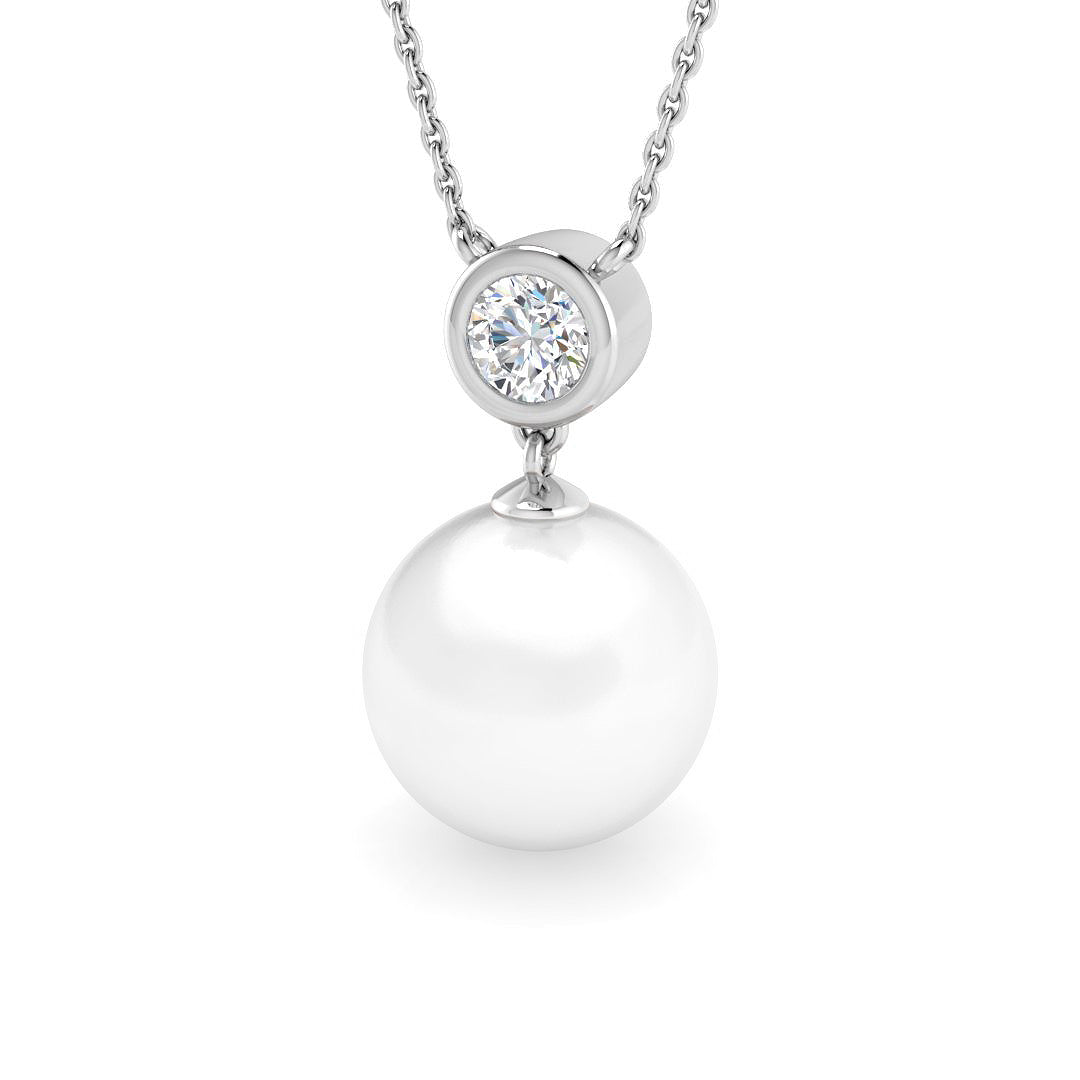 Aroid Gemstone Pearl Necklace 2.5ct to 6.5ct Gold Platinum