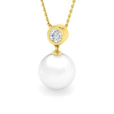 Aroid Gemstone Pearl Necklace 2.5ct to 6.5ct Gold Platinum