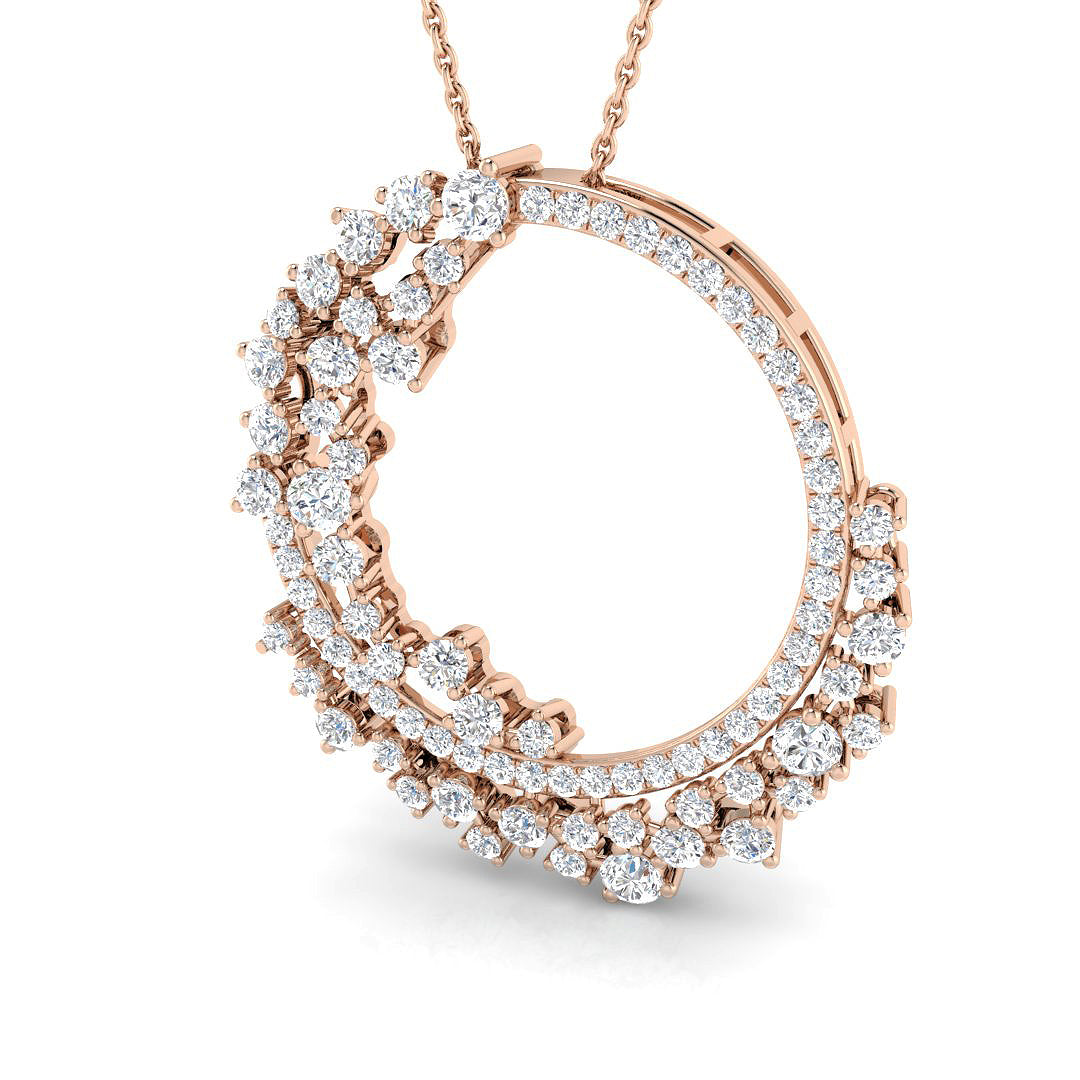 Aurar Diamond Circle of Life Pendant 1.5ct Gold (Without Chain )