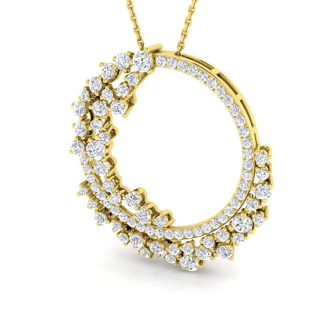 Aurar Diamond Circle of Life Pendant 1.5ct Gold (Without Chain )