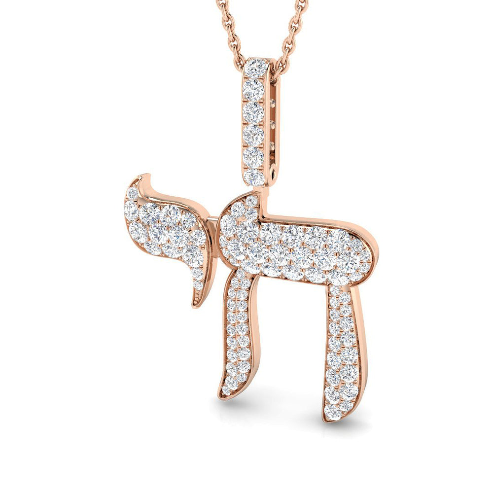 Aural Diamond Pendant 0.75ct Gold  Religious(Without Chain )