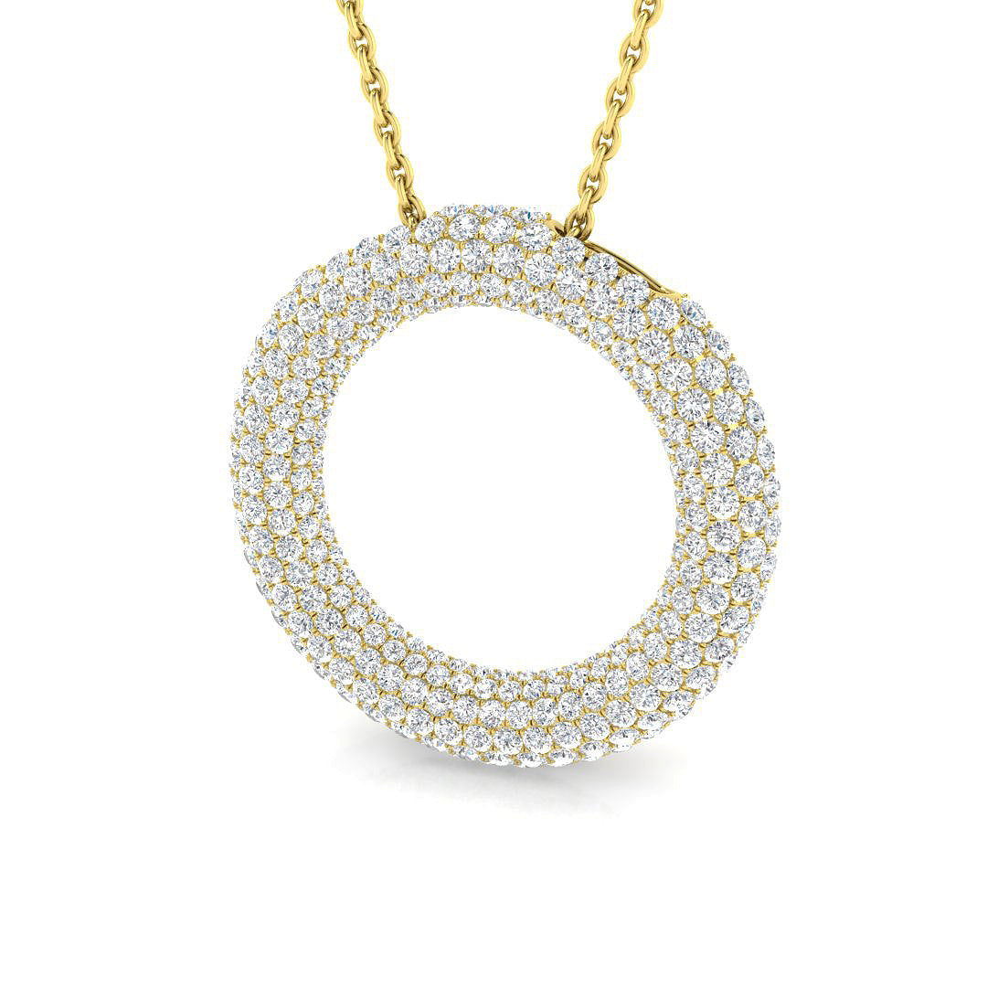 Aulic Diamond Circle of Life Pendant 1ct  Gold(Without Chain )