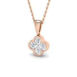 Aviso Clover Pendant 0.5ct Diamond  Gold(Without Chain )