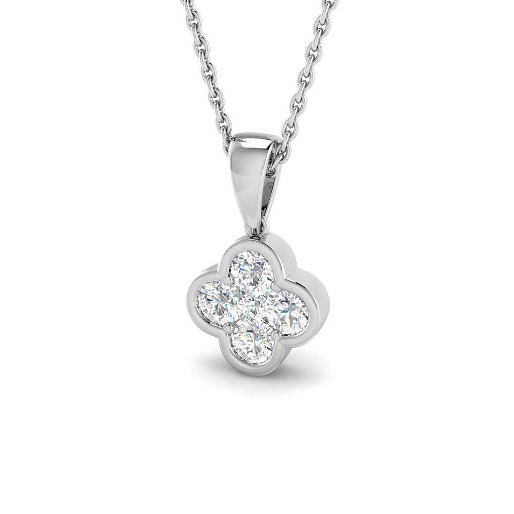 Aviso Clover Pendant 0.5ct Diamond  Gold(Without Chain )