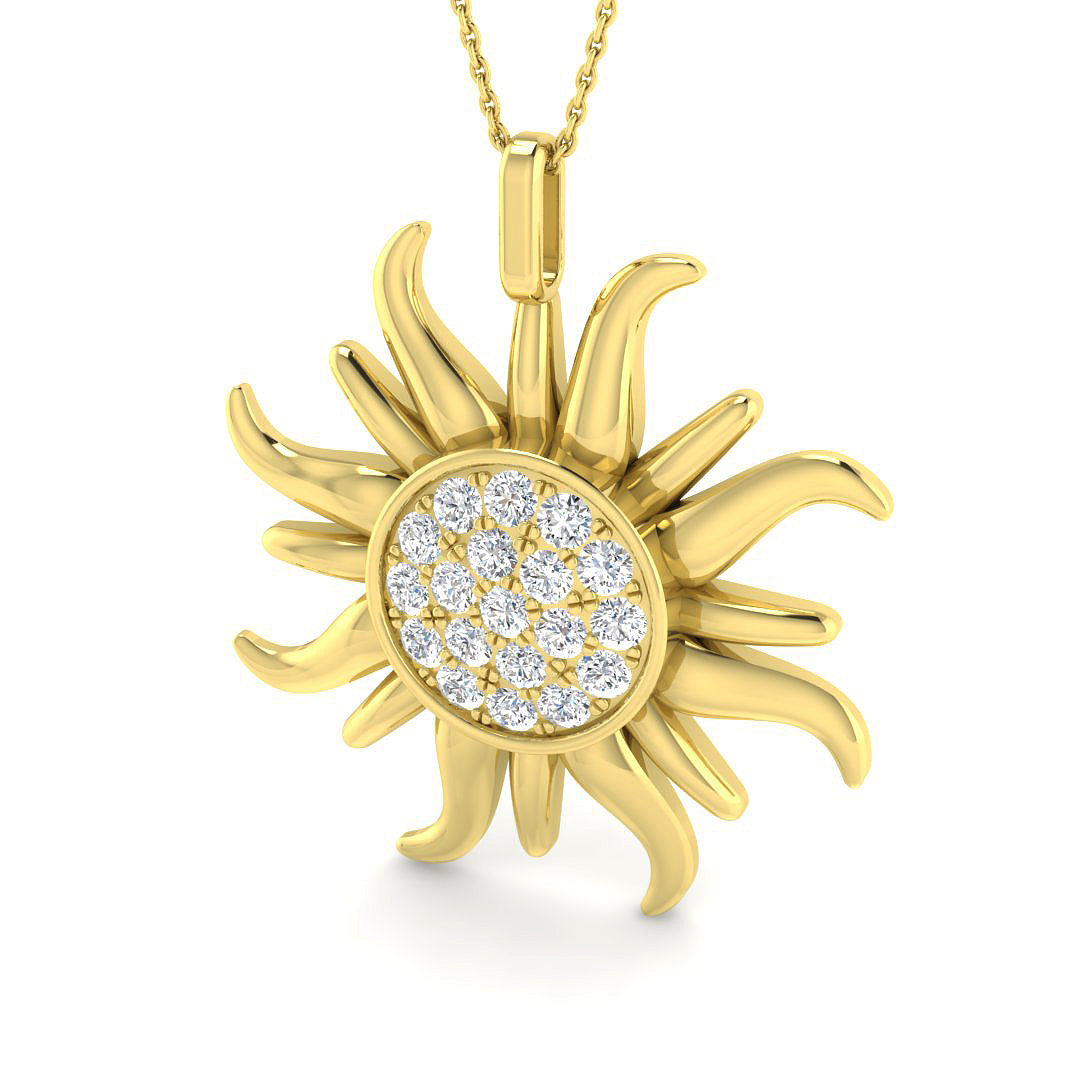 Cabal Diamond Pendant Fancy 1.25ct Gold (Without Chain )