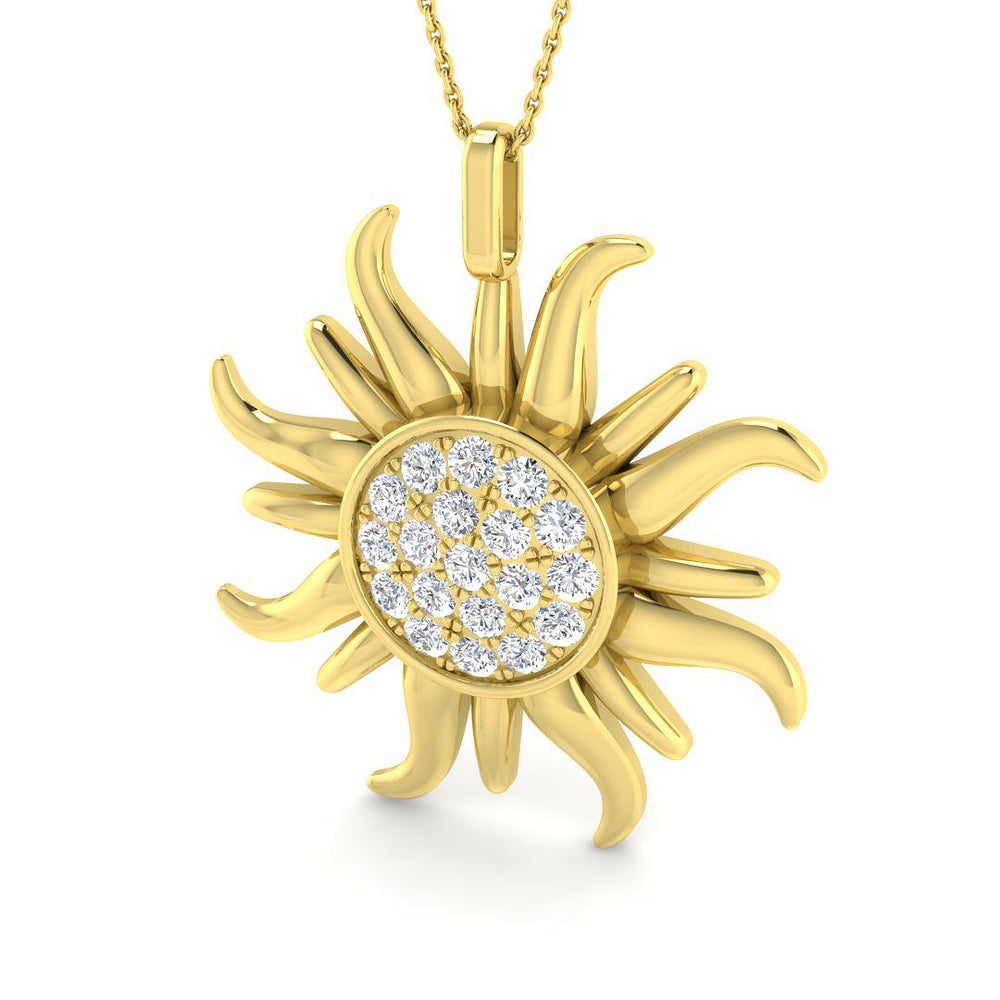 Cabal Diamond Pendant Fancy 1.25ct Gold (Without Chain )