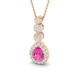 Bairn Pink Sapphire Pendant 1.75ct Gold (Without Chain )