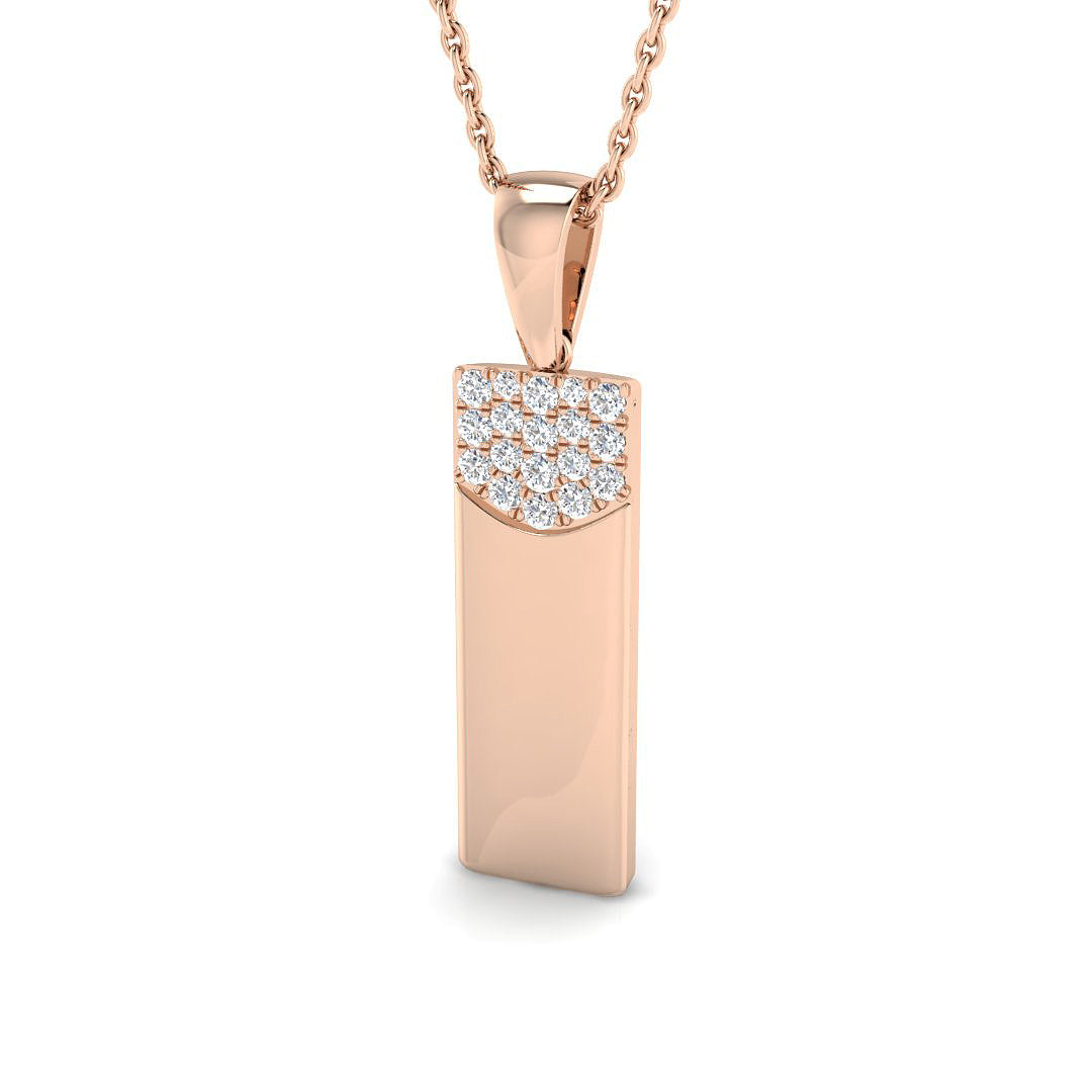 Baffy Diamond Pendant Fancy 0.15ct Gold (Without Chain )
