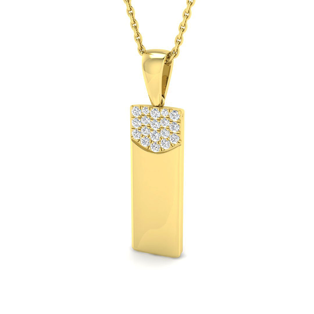 Baffy Diamond Pendant Fancy 0.15ct Gold (Without Chain )