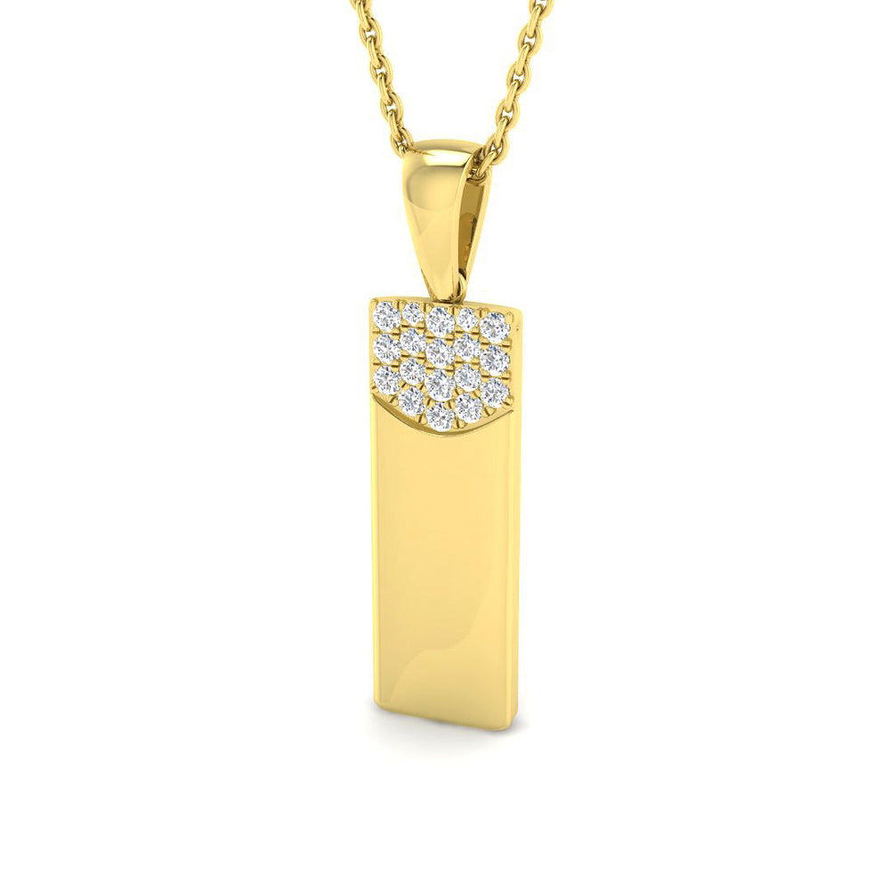 Baffy Diamond Pendant Fancy 0.15ct Gold (Without Chain )