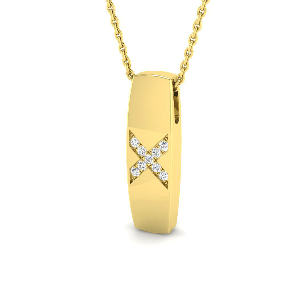 Baile Diamond Pendant Fancy 0.1ct Gold (Without Chain )