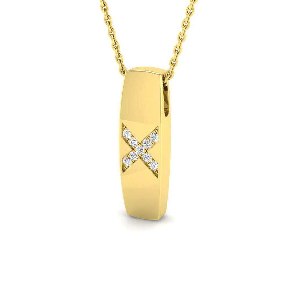 Baile Diamond Pendant Fancy 0.1ct Gold (Without Chain )