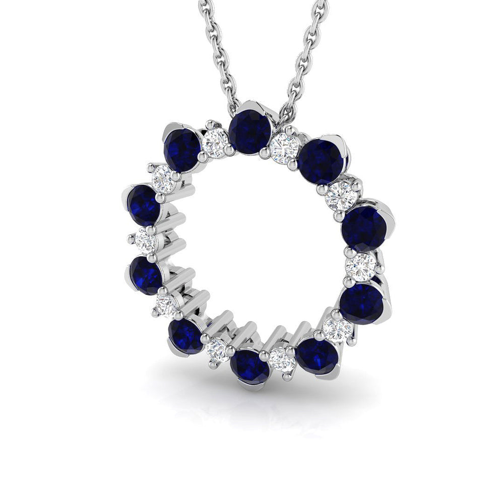 Balmy Blue Sapphire Pendant 0.75ct to 1ct Gold (Without Chain )