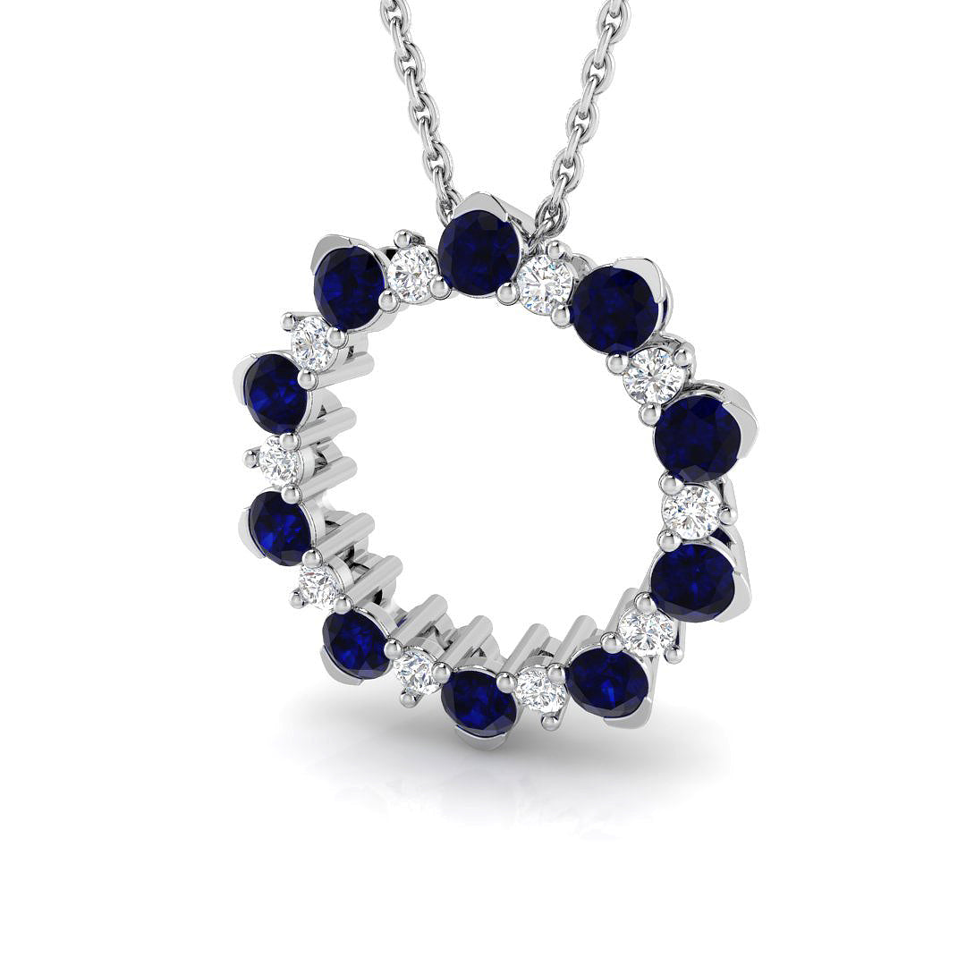Balmy Blue Sapphire Pendant 0.75ct to 1ct Gold (Without Chain )