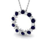 Balmy Blue Sapphire Pendant 0.75ct to 1ct Gold (Without Chain )