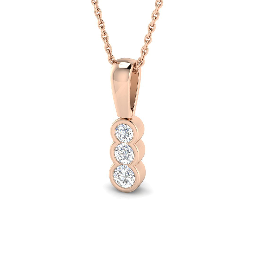 Aster Drop Diamond Pendant 0.25 to 0.75ct Gold (Without Chain )