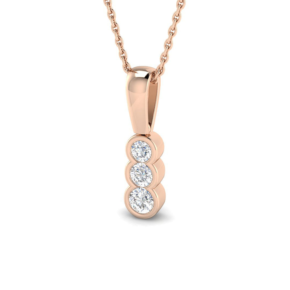Aster Drop Diamond Pendant 0.25 to 0.75ct Gold (Without Chain )