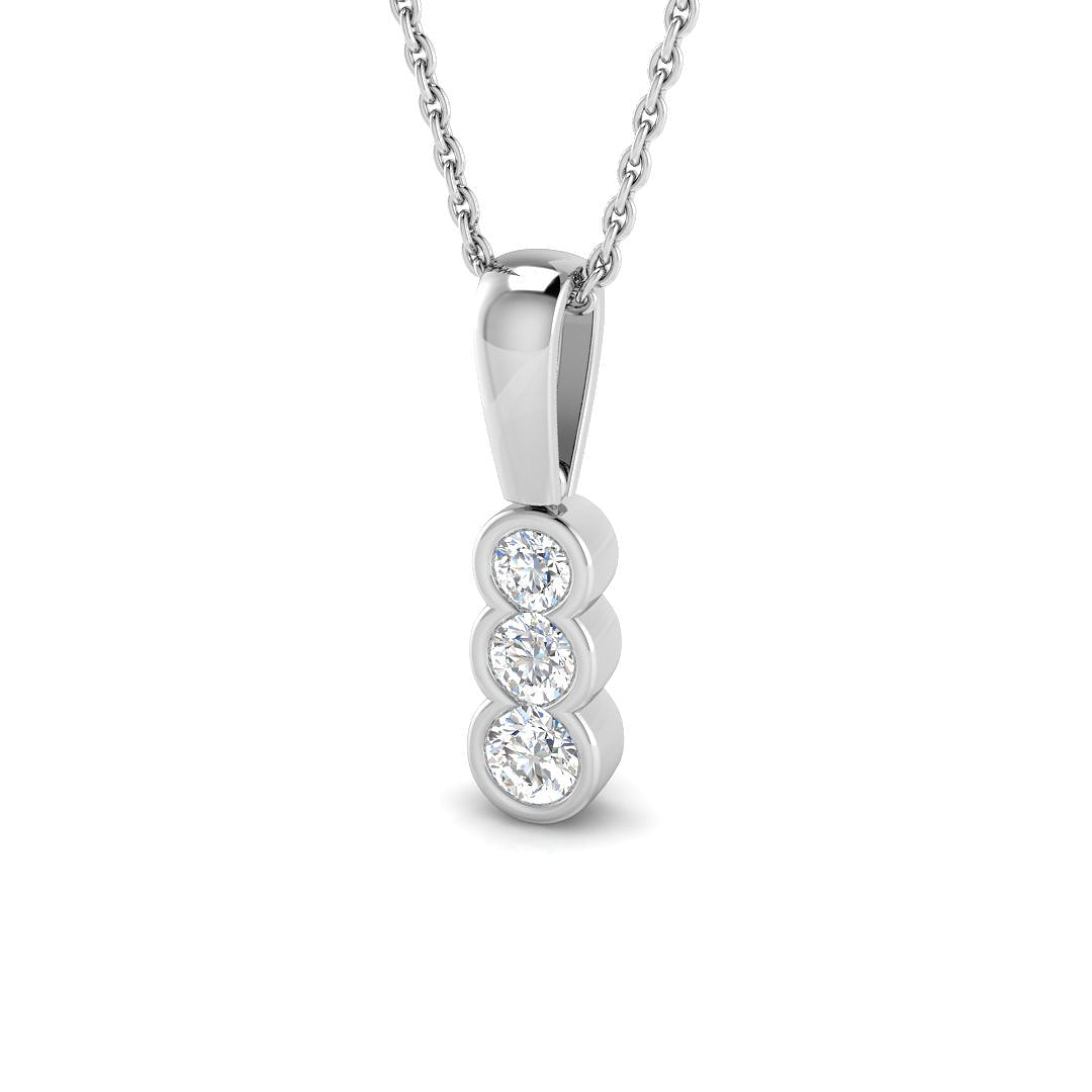 Aster Drop Diamond Pendant 0.25 to 0.75ct Gold (Without Chain )