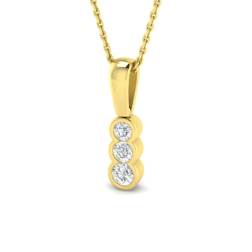 Aster Drop Diamond Pendant 0.25 to 0.75ct Gold (Without Chain )