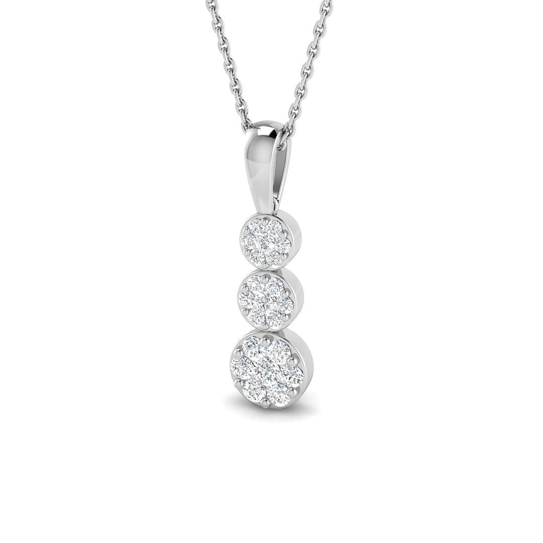 Borago Cluster Diamond Pendant 0.33ct to 4ct Gold (Without Chain )