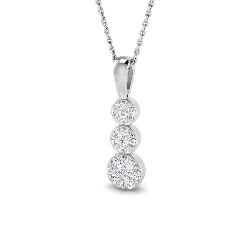 Borago Cluster Diamond Pendant 0.33ct to 4ct Gold (Without Chain )