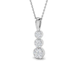 Borago Cluster Diamond Pendant 0.33ct to 4ct Gold (Without Chain )