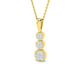 Borago Cluster Diamond Pendant 0.33ct to 4ct Gold (Without Chain )