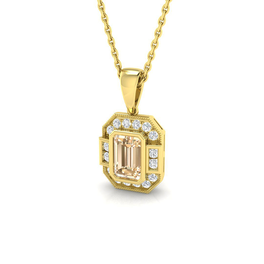 Bendy Amethyst Pendant 0.5ct to 1.25ct Gold (Without Chain )