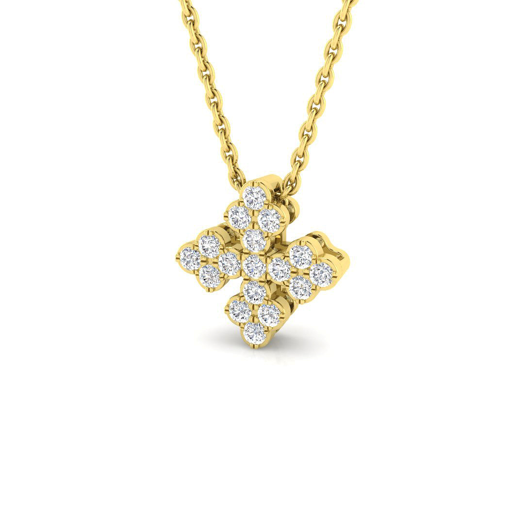 Biffy Diamond Pendant 0.2ct Fancy Gold (Without Chain )