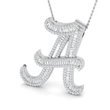 Oliver Initials Diamond Pendant 1.25ct to 2ct Gold  A to Z(Without Chain )