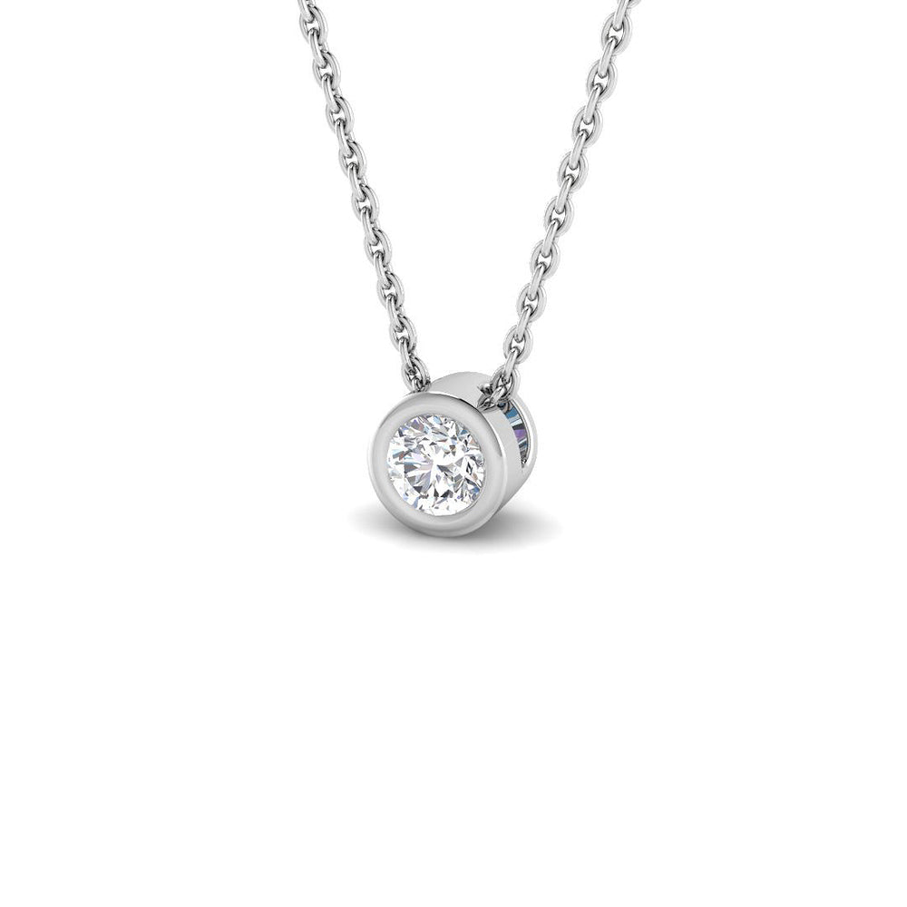 Reseda Solitaire Diamond  Pendant 0.15ct-0.75ct Gold (Without Chain )