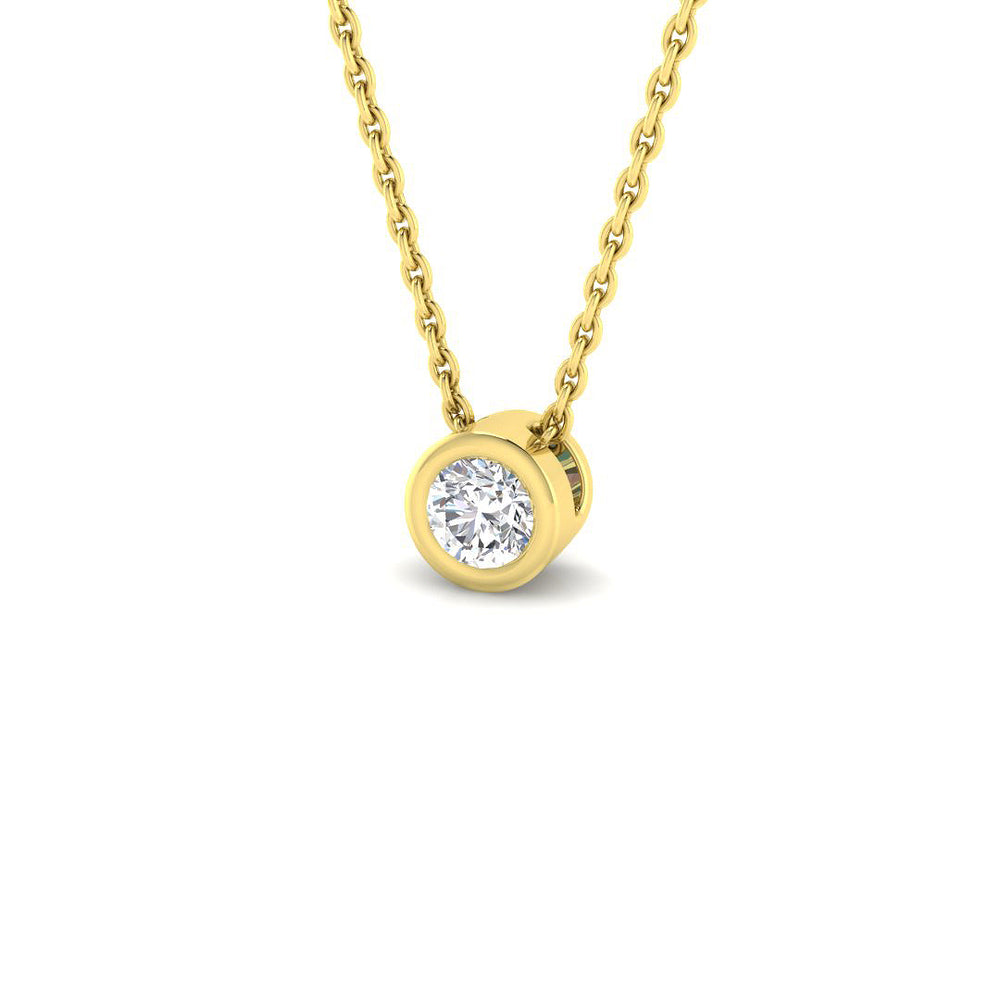 Reseda Solitaire Diamond  Pendant 0.15ct-0.75ct Gold (Without Chain )
