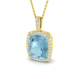 Bothy Aquamarine Pendant 5.5ct Gold (Without Chain )