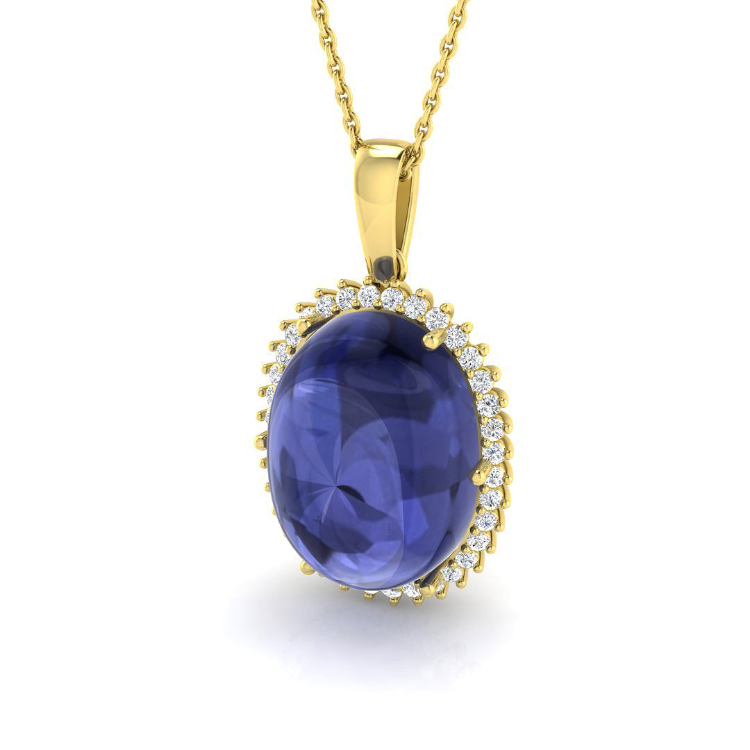 Brine Tanzanite Pendant 12ct  and Gold(Without Chain )