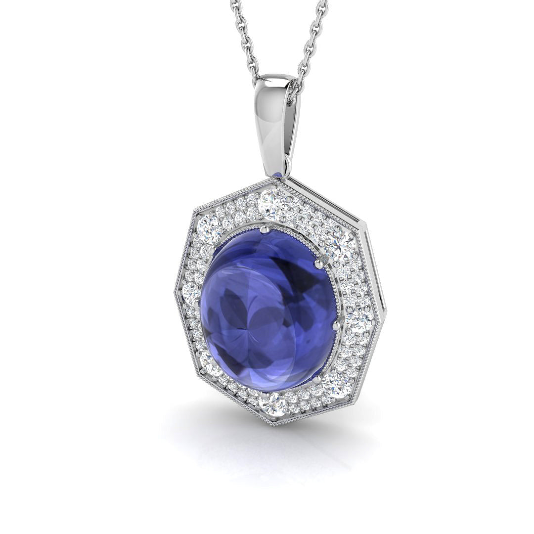 Brill Tanzanite Pendant 8ct Gold (Without Chain )