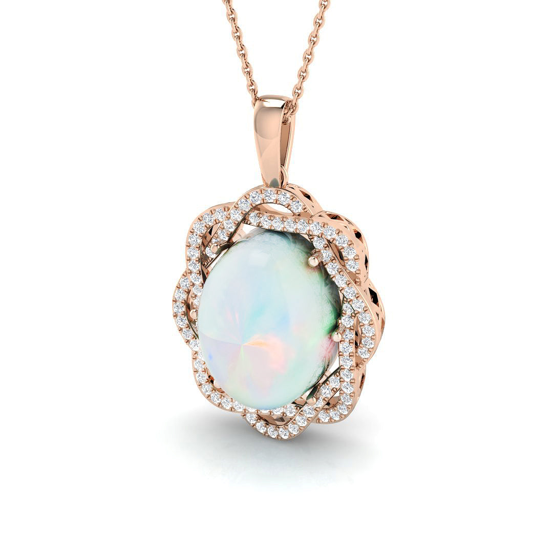 Braze Opal Pendant 7ct in Gold (Without Chain )