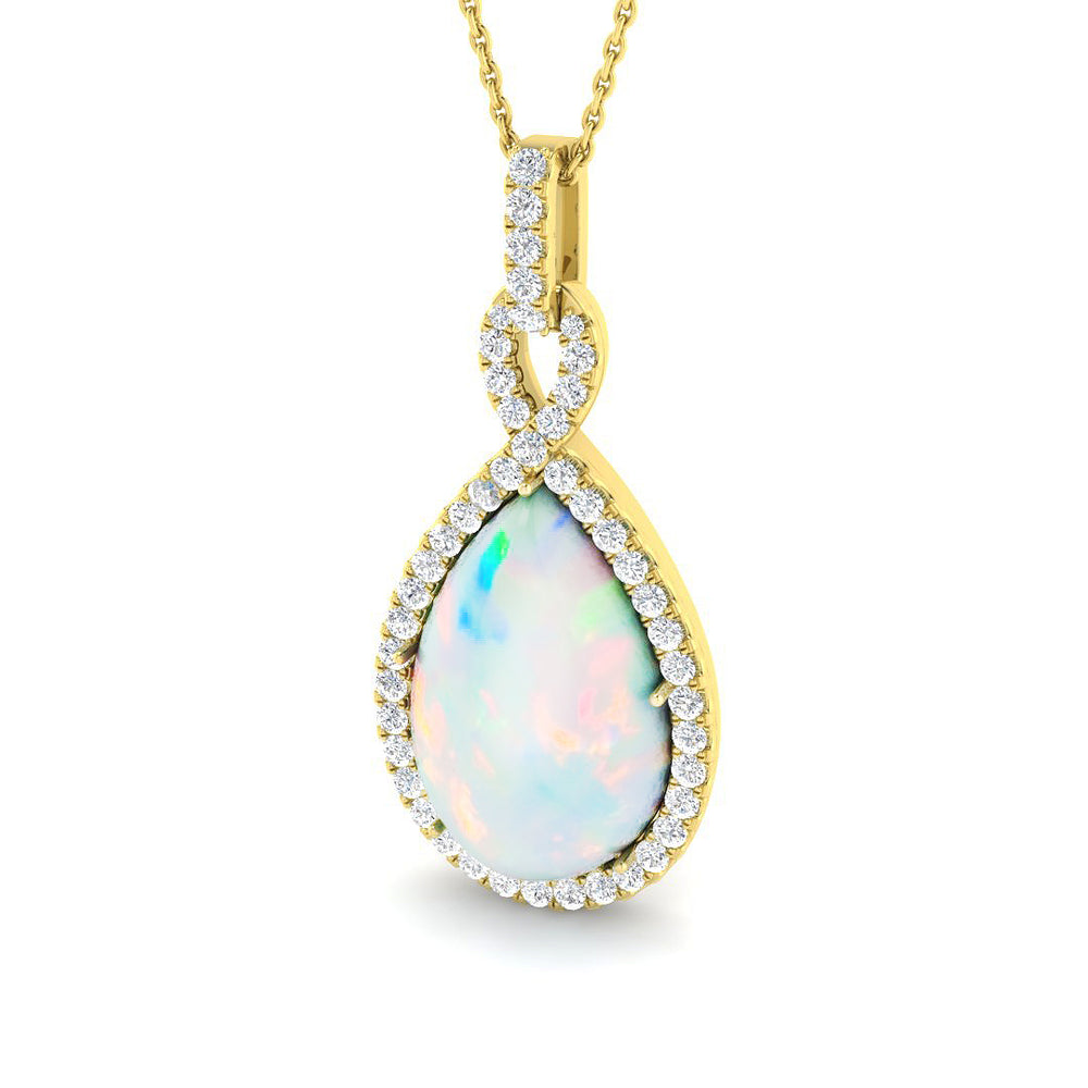 Bryum Opal Pendant 8ct to 10ct Gold (Without Chain )