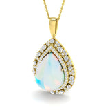 Brusk Opal Pendant Necklace 9ct Gold (Without Chain )