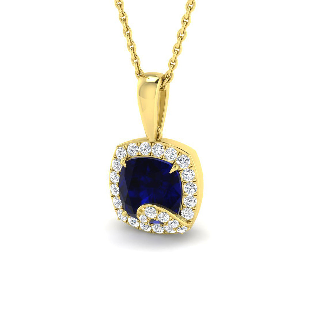 Bruno Blue Sapphire Pendant 2.5ct Gold (Without Chain )